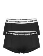 Puma Women Mini Short 2P Pack Sport Panties Hipster & Boyshorts Black PUMA