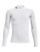 Ua Hg Armour Mock Ls Sport T-shirts Long-sleeved T-Skjorte White Under Armour