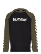 Hmlboys T-Shirt L/S Sport T-shirts Long-sleeved T-Skjorte Khaki Green Hummel