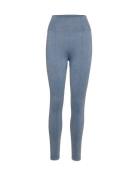 Washed Denim Seamless Tights Sport Running-training Tights Seamless Tights Blue Aim´n