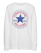 Cnvb Chuck Patch Ls Tee Sport T-shirts Long-sleeved T-Skjorte White Converse