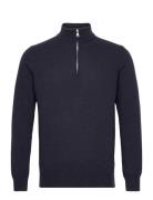 Patton Half Zip Designers Knitwear Half Zip Jumpers Navy Oscar Jacobson