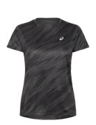 Core All Over Print Ss Top Sport Women Sport Clothing Sports Tops & T-shirts Sport T-Skjorte Black Asics