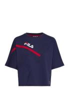 Zug Cropped Wide Tee Sport Women Sport Clothing Sports Tops & T-shirts Sport T-Skjorte Blue FILA