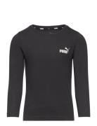 Ess No. 1 Logo Ls Tee B Sport T-shirts Long-sleeved T-Skjorte Black PUMA