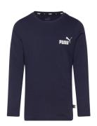 Ess No. 1 Logo Ls Tee B Sport T-shirts Long-sleeved T-Skjorte Navy PUMA