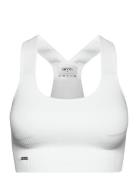 White High Support Ribbed Bra Lingerie Bras & Tops Sports Bras - All White Aim´n