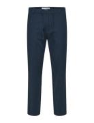 Slh172-Slimtape Brody Linen Pant Noos Bottoms Trousers Linen Trousers Navy Selected Homme