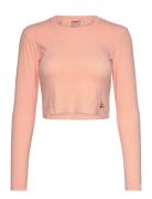 Adv Hit Cropped Top W Sport Crop Tops Long-sleeved Crop Tops Coral Craft