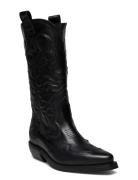 Julianne Shoes Boots Cowboy Boots Black Pavement