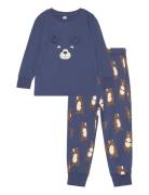 Pajama Forrest Animal 3D Sets Sets With Long-sleeved T-shirt Blue Lindex