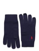 Signature Pony Wool Gloves Accessories Gloves Finger Gloves Navy Polo Ralph Lauren