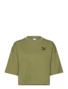 Better Classics Over D Tee Sport Crop Tops Short-sleeved Crop Tops Green PUMA