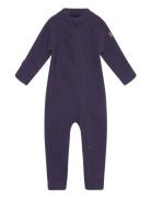 Wool Baby Suit Outerwear Fleece Outerwear Fleece Coveralls Purple Mikk-line