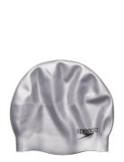 Plain Moulded Silic Cap Sport Sports Equipment Swimming Accessories White Speedo