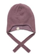 Bergen Earflap Hat Accessories Headwear Hats Winter Hats Purple Mp Denmark