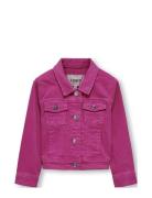 Kmgamazing Colored Jacket Pnt Outerwear Jackets & Coats Denim & Corduroy Purple Kids Only