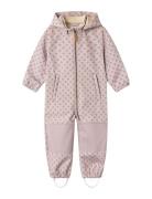 Nmflaalfa Suit Aop Fo Lil Outerwear Coveralls Softshell Coveralls Pink Lil'Atelier