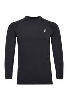 Men L/S Baselayer Sport Base Layer Tops Black ZEBDIA