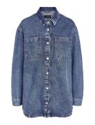 Nmalva L/S Denim Shacket Az351Mb Noos Tops Shirts Denim Shirts Blue NOISY MAY