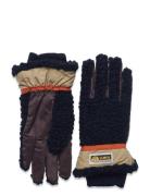 Teddy 5Finger-Beige/Blue Accessories Gloves Finger Gloves Navy Elmer By Swany