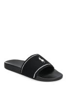 Signature Pony Terry Slide Shoes Summer Shoes Sandals Pool Sliders Black Polo Ralph Lauren