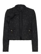 Tweed Jacket With Lurex Details Blazers BouclÉ Blazers Black Mango