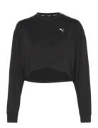 Cloudspun Crossover Crew - Short Sport Women Sport Clothing Sport Sweatshirts & Hoodies Sport Sweatshirts Black PUMA