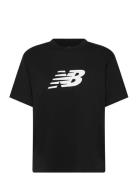 Sport Jersey Relaxed Logo T-Shirt Sport Women Sport Clothing Sports Tops & T-shirts Sport T-Skjorte Black New Balance