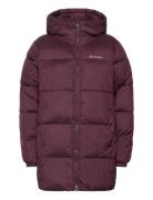 Puffect Ii Mid Hooded Jacket Sport Women Sport Clothing Sport Outerwear Sport Jackets Sport Padded Jackets Burgundy Columbia Sportswear