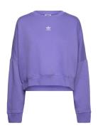 Essentials Crew Fleece Sport Women Sport Clothing Sport Sweatshirts & Hoodies Sport Sweatshirts Purple Adidas Originals