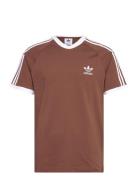 Adicolor Classics 3-Stripes T-Shirt Sport Men Men Sports Clothes Sport Tops Sport T-Skjorte Brown Adidas Originals