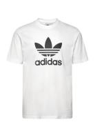 Trefoil T-Shirt Sport Men Sports Clothes Sport Tops Sport T-Skjorte White Adidas Originals