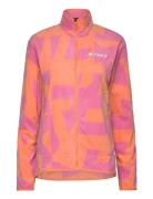 W Mt Aop Fz Fl Sport Sport Clothing Sport Fleeces & Midlayers Orange Adidas Terrex