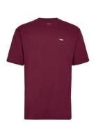 Mn Left Chest Logo Tee Sport Men Sports Clothes Sport Tops Sport T-Skjorte Burgundy VANS