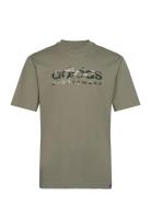 Camo Linear Graphic Tee Sport Men Men Sports Clothes Sport Tops Sport T-Skjorte Khaki Green Adidas Sportswear