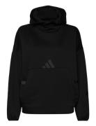 Z.n.e. Hooded Sweatshirt Sport Women Sport Clothing Sport Sweatshirts & Hoodies Sport Hoodies Black Adidas Sportswear