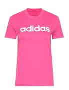 Essentials Slim Logo T-Shirt Sport Sport Clothing Sports Tops & T-shirts Sport T-Skjorte Pink Adidas Sportswear