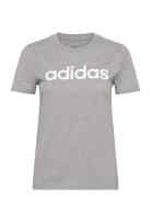 Essentials Slim Logo T-Shirt Sport Sport Clothing Sports Tops & T-shirts Sport T-Skjorte Grey Adidas Sportswear