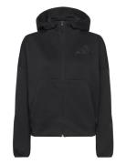 Z.n.e. Full Zip Hoodie Sport Women Sport Clothing Sport Sweatshirts & Hoodies Sport Hoodies Black Adidas Sportswear