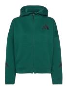 Z.n.e. Full Zip Hoodie Sport Women Sport Clothing Sport Sweatshirts & Hoodies Sport Hoodies Green Adidas Sportswear