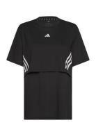 Mat Tee Sport Women Sport Clothing Sports Tops & T-shirts Sport T-Skjorte Black Adidas Performance