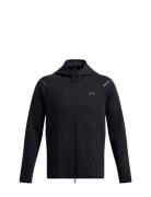 Ua Unstoppable Flc Fz Hd Eu Sport Men Sport Clothing Sport Sweatshirts & Hoodies Sport Hoodies Black Under Armour