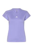 Aeroready Train Essentials Minimal Branding V-Neck T-Shirt Sport Women Sport Clothing Sports Tops & T-shirts Sport T-Skjorte Purple Adidas Performance