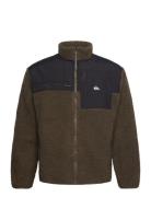 Shallow Water Fz Sport Men Sport Clothing Sport Fleeces & Midlayers Khaki Green Quiksilver