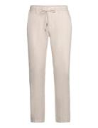 Bs Louis Slim Fit Chinos Bottoms Trousers Linen Trousers Beige Bruun & Stengade