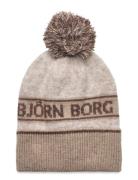 Borg Pom Beanie Sport Women Sport Accessories Sport Beanies Beige Björn Borg