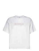 Club Boxy T-Shirt Sport Sport Clothing Sports Tops & T-shirts Sport T-Skjorte White Aim´n