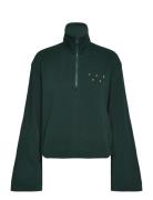 Comfy Half Zip Sweater Sport Women Sport Clothing Sport Sweatshirts & Hoodies Sport Sweatshirts Green Casall