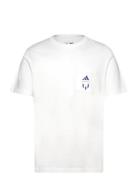 Messi Icon G T Sport Men Men Sports Clothes Sport Tops Sport T-Skjorte White Adidas Performance